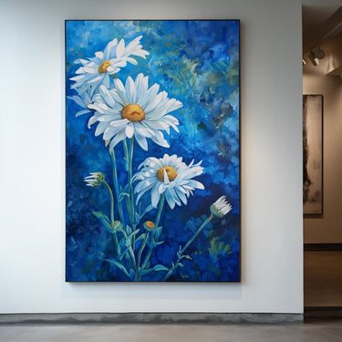 White Flower Oil Painting